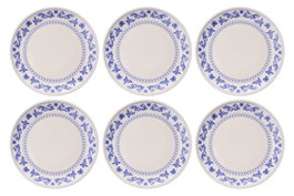 Hermia Juego de Platos de Servicio de Cerámica Azul y Blanco (6 Piezas)